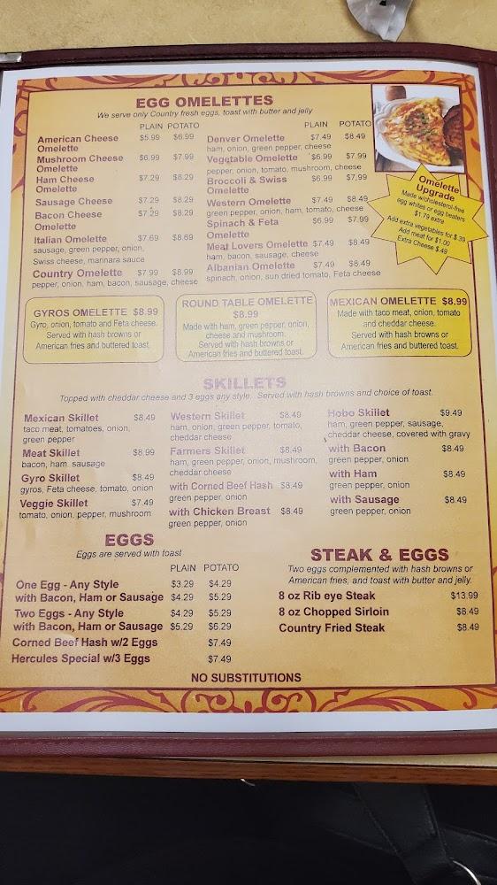 Round Table Family Restaurant Menu image 2